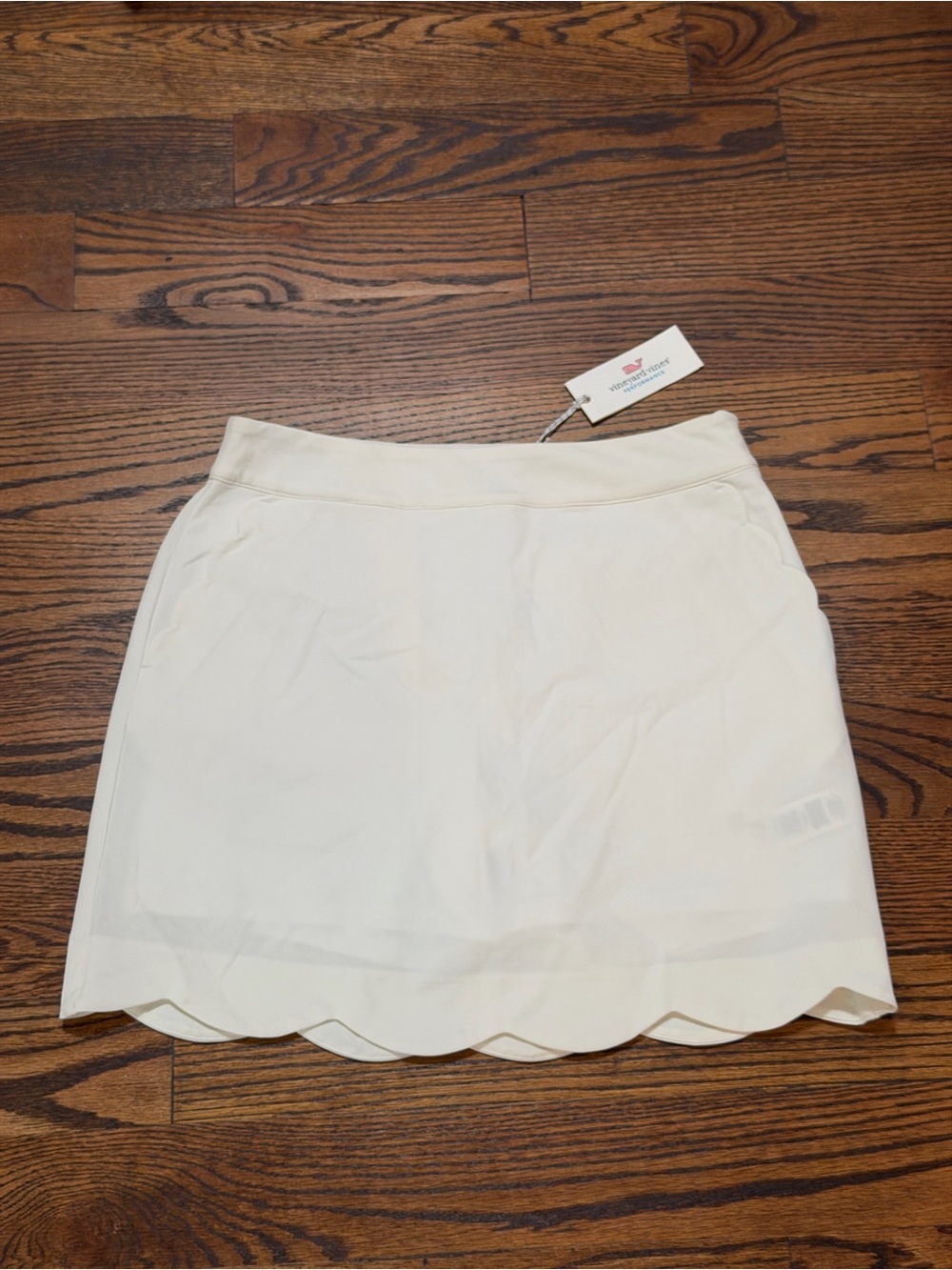 Vineyard Vines Cream White Clay Scallop Athletic Skirt Skort New With Tags Size2